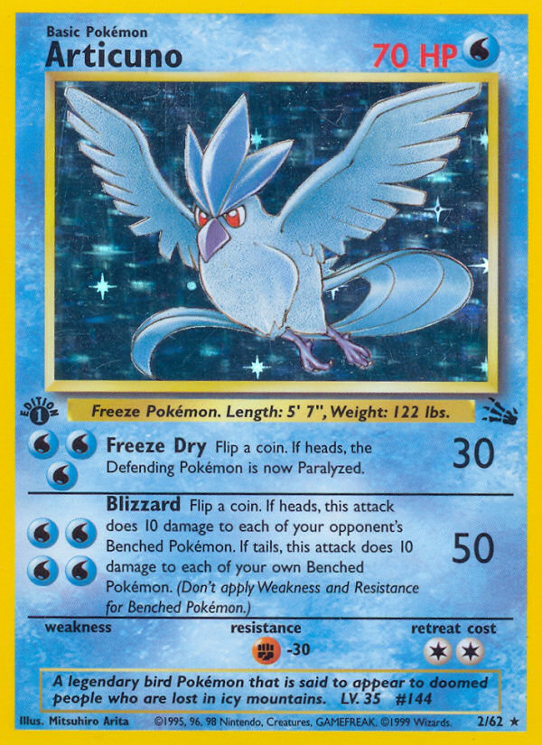 Articuno (2/62) [Fossil 1st Edition] | Shuffle n Cut Hobbies & Games