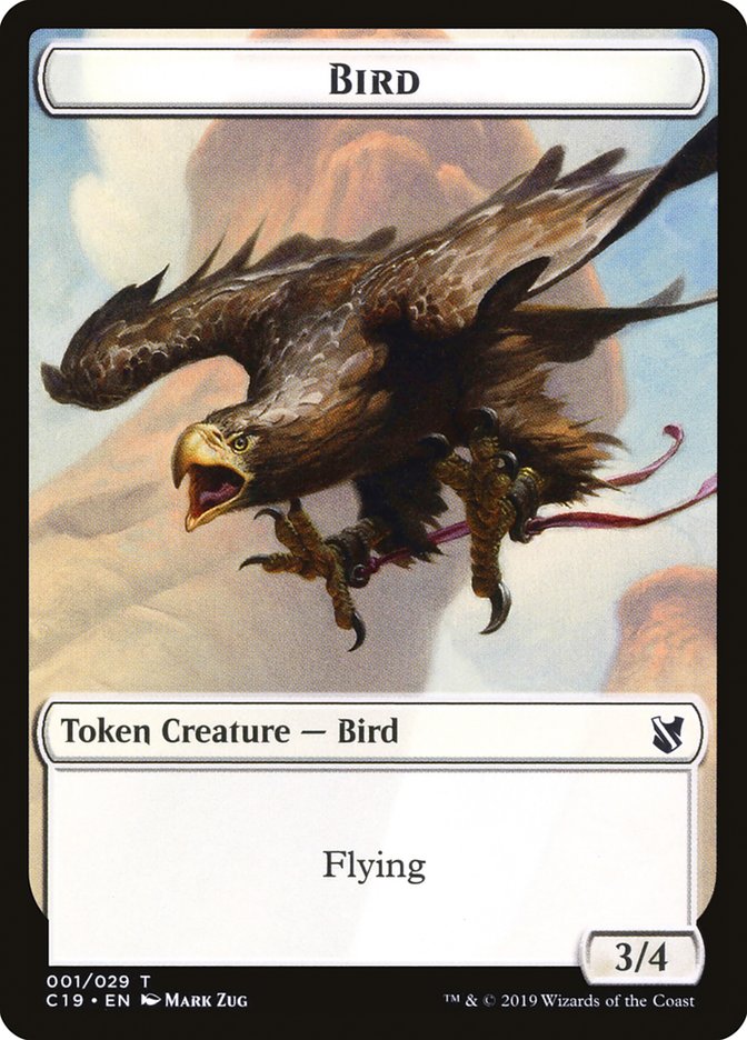 Bird Token (001/029) [Commander 2019 Tokens] | Shuffle n Cut Hobbies & Games