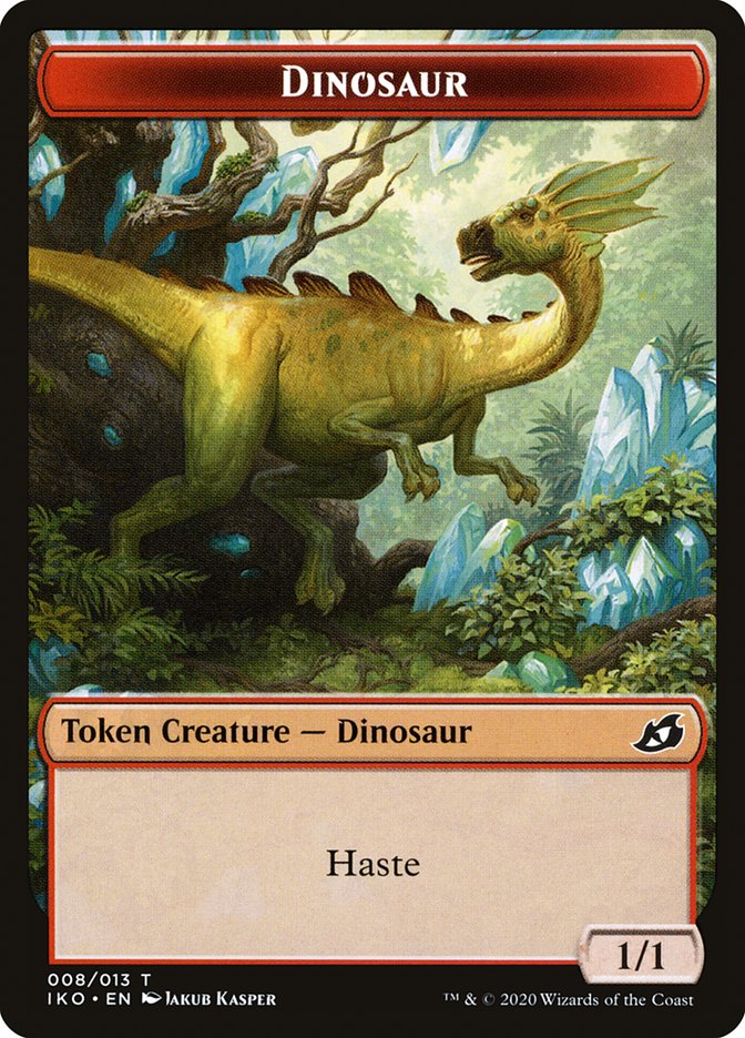 Dinosaur Token [Ikoria: Lair of Behemoths Tokens] | Shuffle n Cut Hobbies & Games