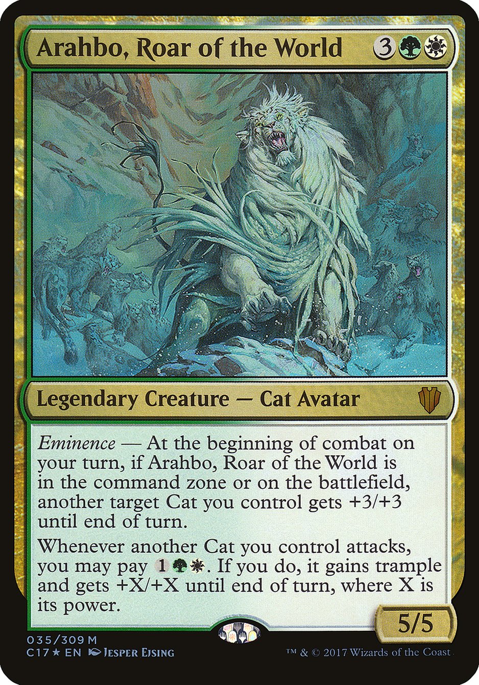 Arahbo, Roar of the World (Oversized) [Commander 2017 Oversized] | Shuffle n Cut Hobbies & Games