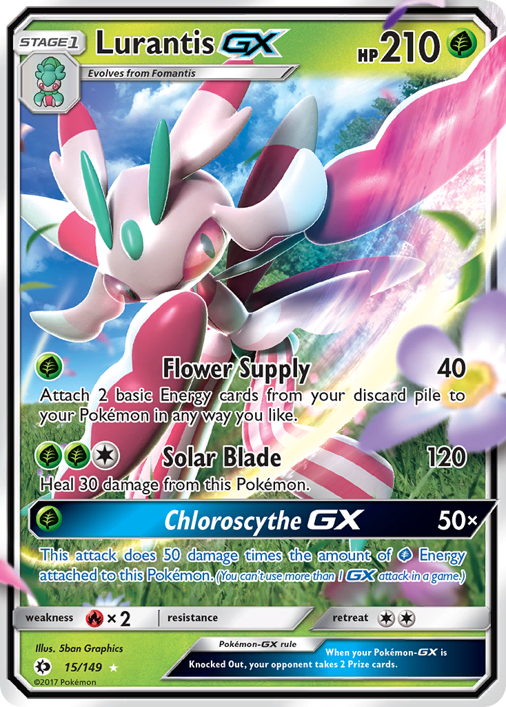 Lurantis GX (15/149) [Sun & Moon: Base Set] | Shuffle n Cut Hobbies & Games