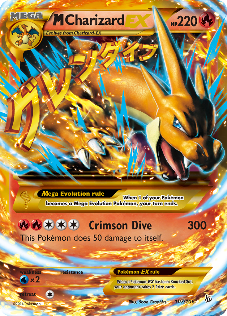 M Charizard EX (107/106) [XY: Flashfire] | Shuffle n Cut Hobbies & Games