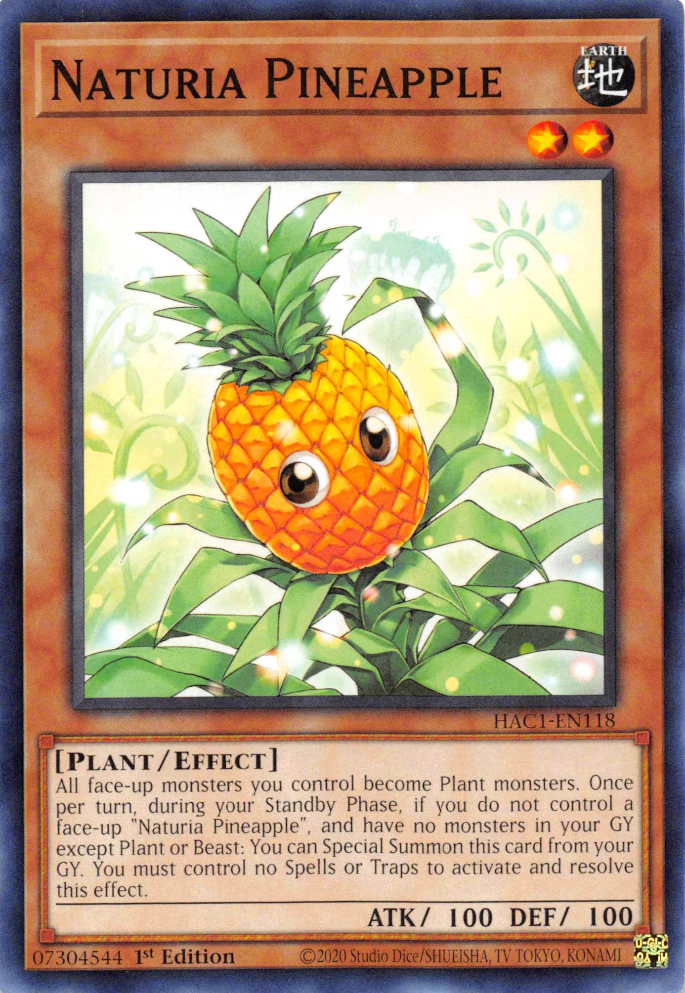 Naturia Pineapple (Duel Terminal) [HAC1-EN118] Parallel Rare | Shuffle n Cut Hobbies & Games