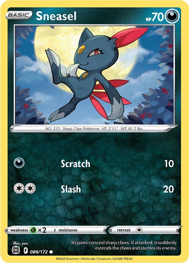 Sneasel (086/172) [Sword & Shield: Brilliant Stars] | Shuffle n Cut Hobbies & Games