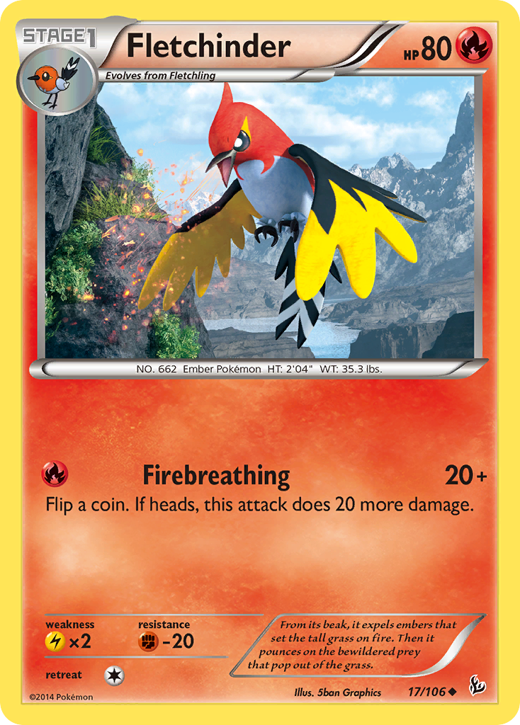 Fletchinder (17/106) [XY: Flashfire] | Shuffle n Cut Hobbies & Games