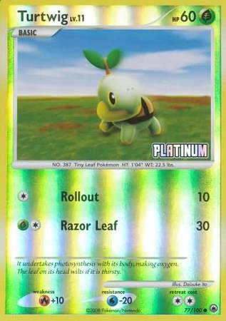 Turtwig (77/100) [Burger King Promos: 2009 Collection] | Shuffle n Cut Hobbies & Games