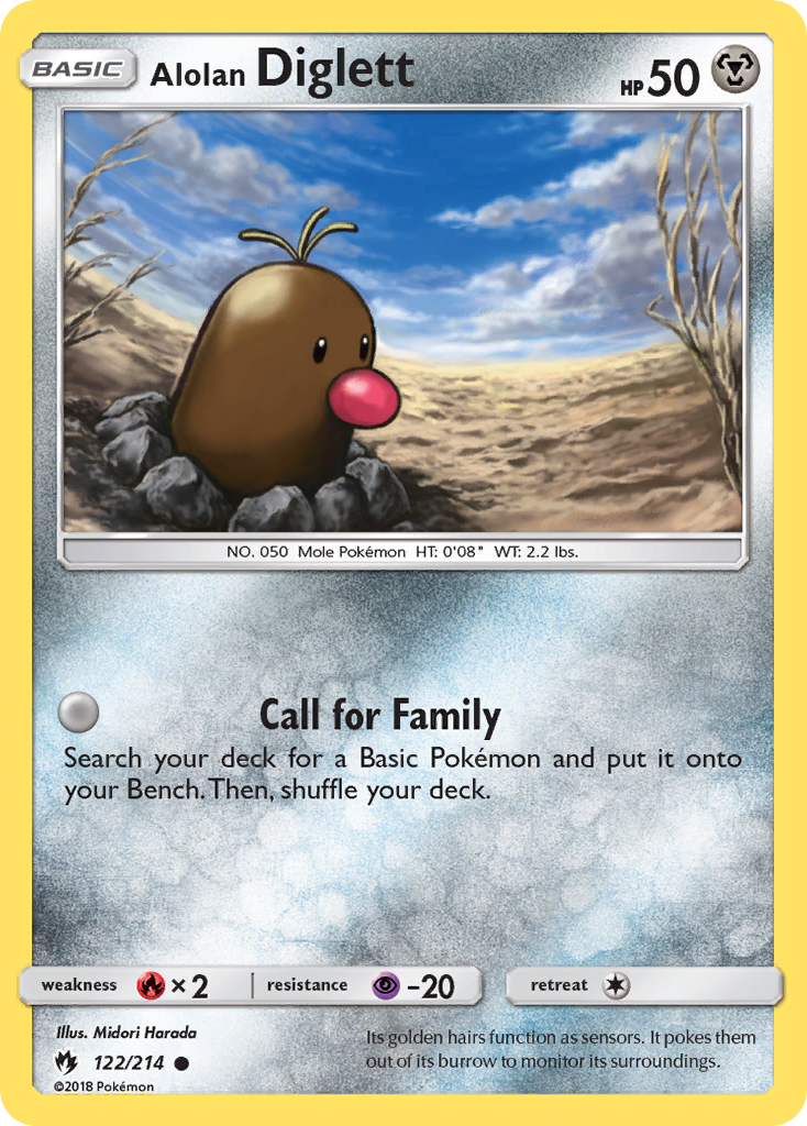 Alolan Diglett (122/214) [Sun & Moon: Lost Thunder] | Shuffle n Cut Hobbies & Games