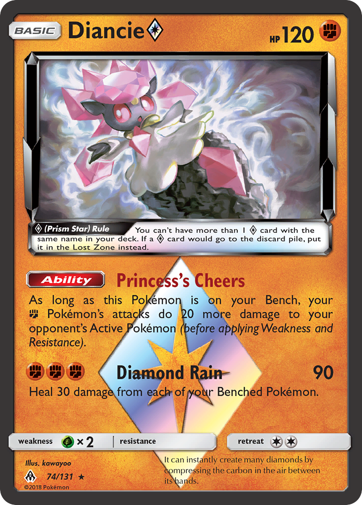 Diancie (74/131) (Prism Star) [Sun & Moon: Forbidden Light] | Shuffle n Cut Hobbies & Games