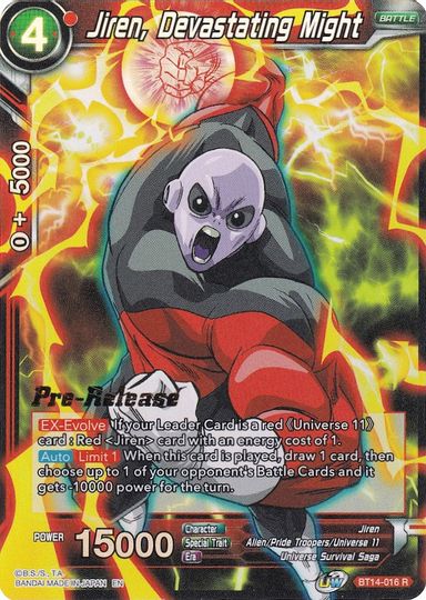 Jiren, Devastating Might (BT14-016) [Cross Spirits Prerelease Promos] | Shuffle n Cut Hobbies & Games