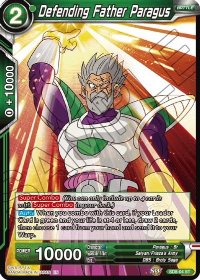 Defending Father Paragus (Reprint) (SD8-04) [Battle Evolution Booster] | Shuffle n Cut Hobbies & Games