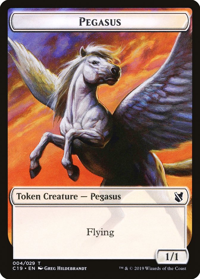 Pegasus Token [Commander 2019 Tokens] | Shuffle n Cut Hobbies & Games