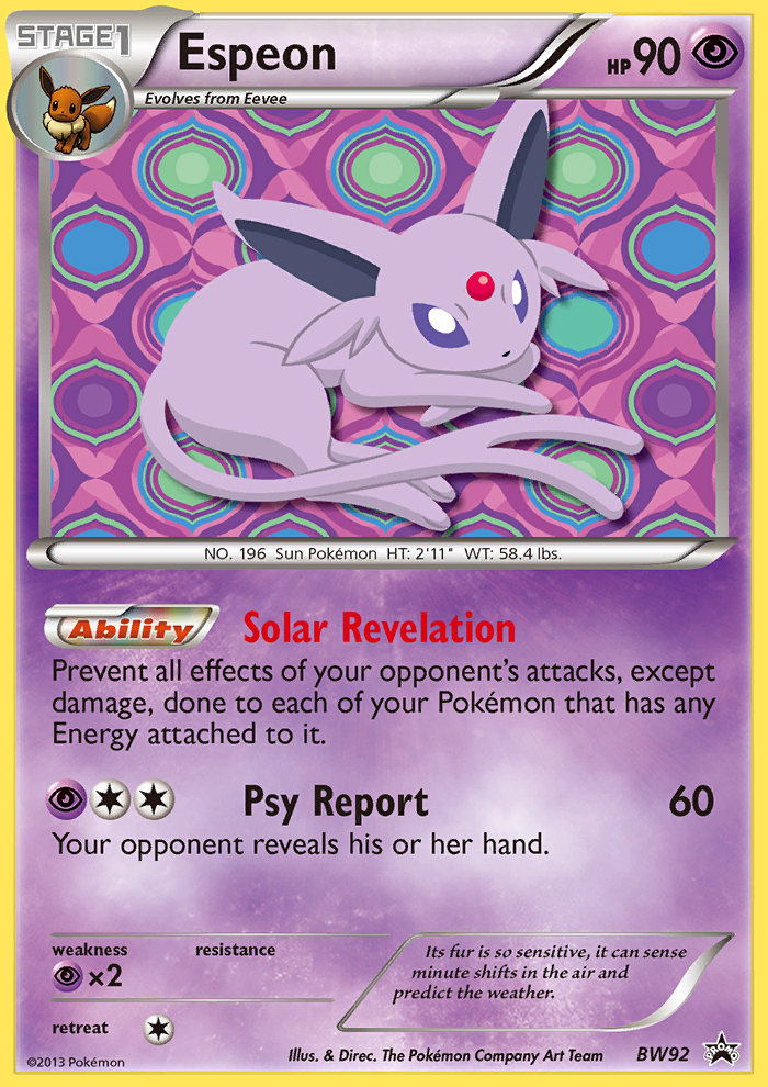 Espeon (BW92) [Black & White: Black Star Promos] | Shuffle n Cut Hobbies & Games