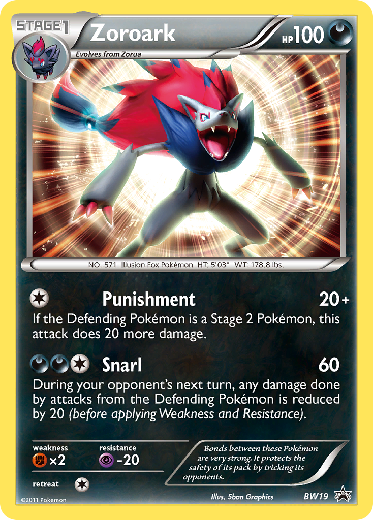 Zoroark (BW19) [Black & White: Black Star Promos] | Shuffle n Cut Hobbies & Games