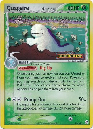 Quagsire (21/101) (Delta Species) (Stamped) [EX: Dragon Frontiers] | Shuffle n Cut Hobbies & Games