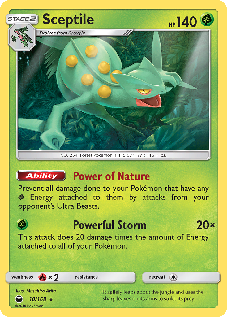 Sceptile (10/168) [Sun & Moon: Celestial Storm] | Shuffle n Cut Hobbies & Games