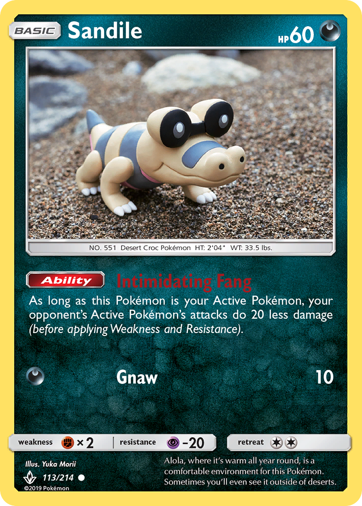 Sandile (113/214) [Sun & Moon: Unbroken Bonds] | Shuffle n Cut Hobbies & Games