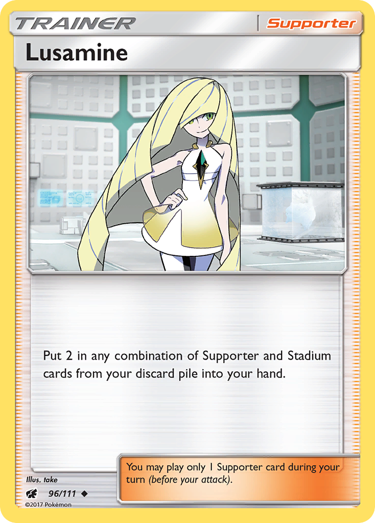 Lusamine (96/111) [Sun & Moon: Crimson Invasion] | Shuffle n Cut Hobbies & Games