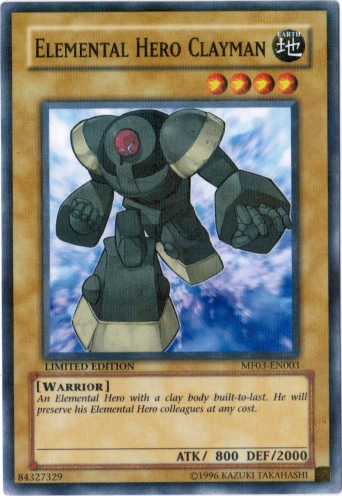 Elemental Hero Clayman [MF03-EN003] Parallel Rare | Shuffle n Cut Hobbies & Games