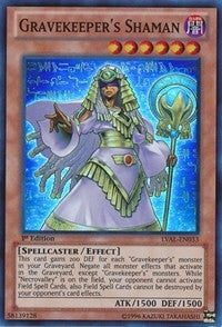 Gravekeeper's Shaman [LVAL-EN033] Super Rare | Shuffle n Cut Hobbies & Games