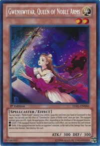 Gwenhwyfar, Queen of Noble Arms [LVAL-EN086] Secret Rare | Shuffle n Cut Hobbies & Games