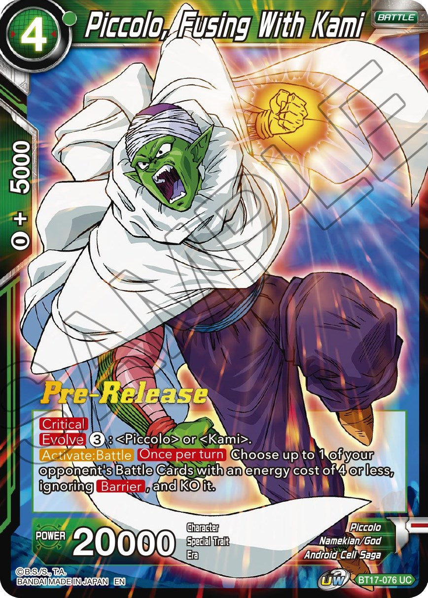 Piccolo, Fusing With Kami (BT17-076) [Ultimate Squad Prerelease Promos] | Shuffle n Cut Hobbies & Games