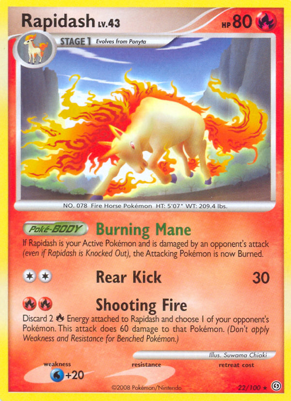 Rapidash (22/100) [Diamond & Pearl: Stormfront] | Shuffle n Cut Hobbies & Games