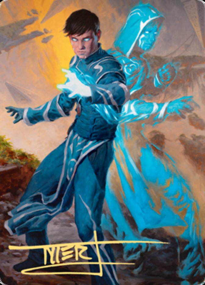 Jace, Mirror Mage 1 Art Card (Gold-Stamped Signature) [Zendikar Rising Art Series] | Shuffle n Cut Hobbies & Games