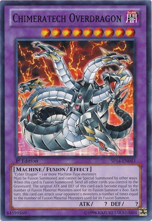 Chimeratech Overdragon [SP14-EN043] Starfoil Rare | Shuffle n Cut Hobbies & Games