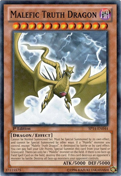 Malefic Truth Dragon [SP14-EN044] Starfoil Rare | Shuffle n Cut Hobbies & Games