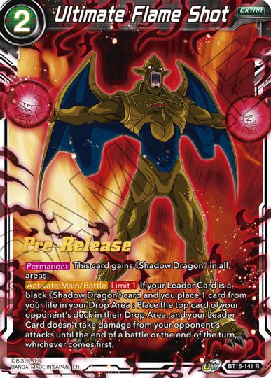 Ultimate Flame Shot (BT15-141) [Saiyan Showdown Prerelease Promos] | Shuffle n Cut Hobbies & Games