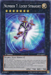 Number 7: Lucky Straight [SP14-EN027] Starfoil Rare | Shuffle n Cut Hobbies & Games