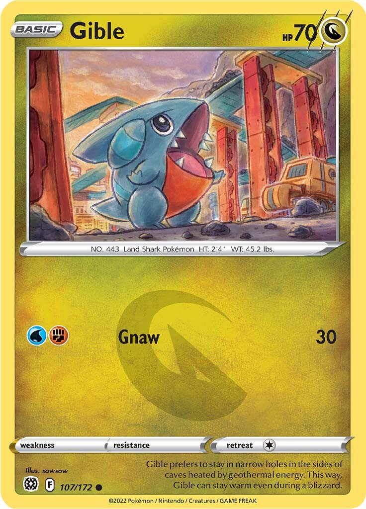 Gible (107/172) [Sword & Shield: Brilliant Stars] | Shuffle n Cut Hobbies & Games