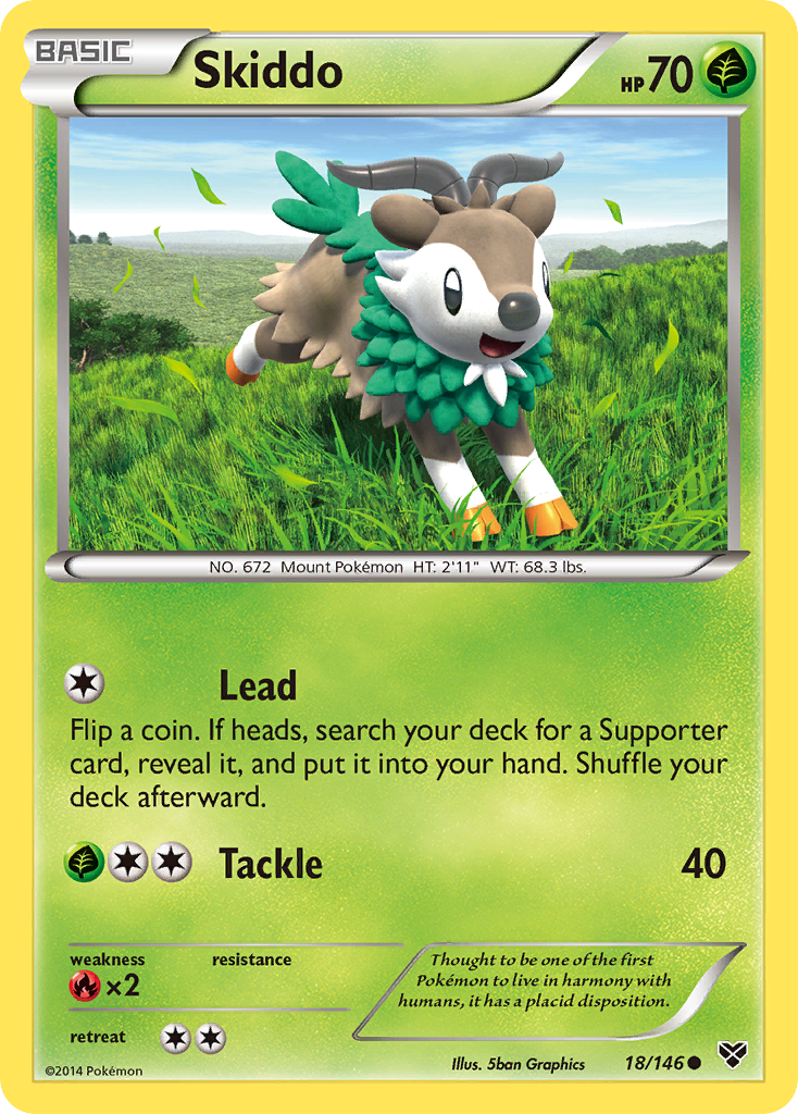 Skiddo (18/146) [XY: Base Set] | Shuffle n Cut Hobbies & Games