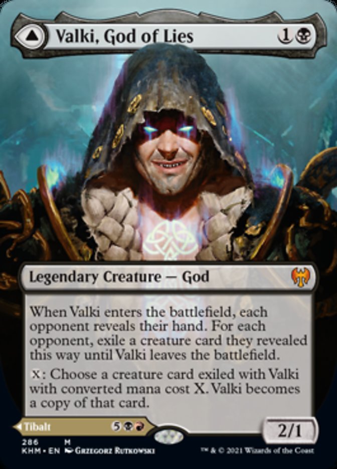 Valki, God of Lies // Tibalt, Cosmic Impostor (Borderless) [Kaldheim] | Shuffle n Cut Hobbies & Games