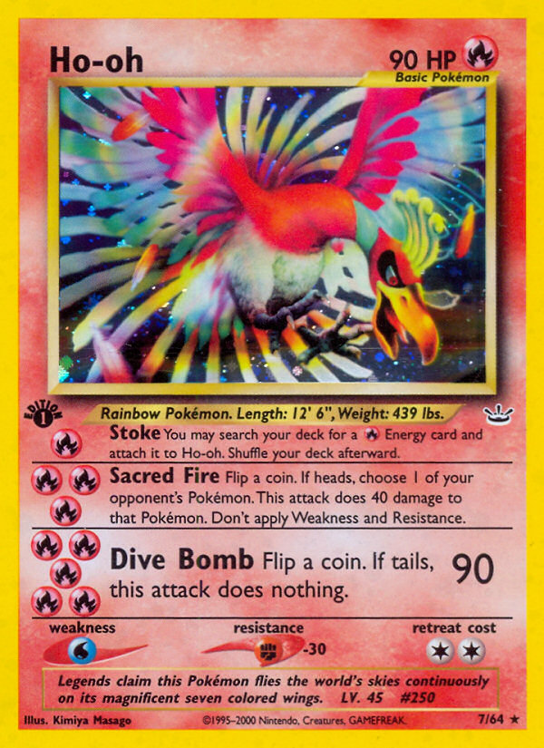 Ho-oh (7/64) [Neo Revelation 1st Edition] | Shuffle n Cut Hobbies & Games