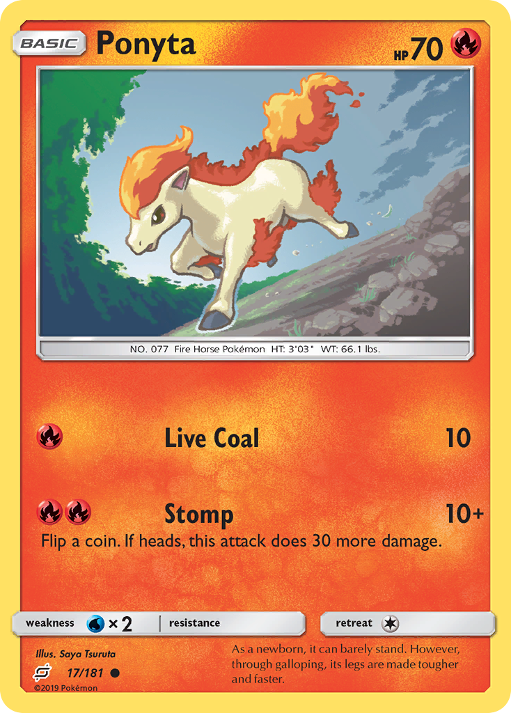 Ponyta (17/181) [Sun & Moon: Team Up] | Shuffle n Cut Hobbies & Games