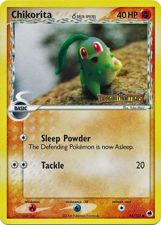 Chikorita (44/101) (Delta Species) (Stamped) [EX: Dragon Frontiers] | Shuffle n Cut Hobbies & Games