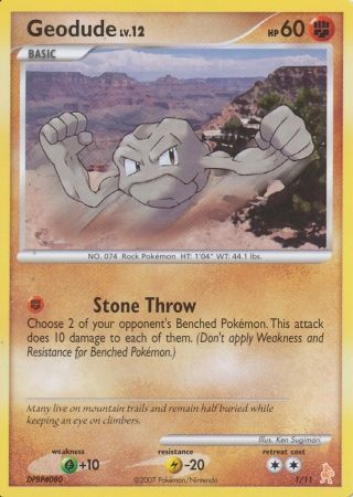 Geodude (1/11) [Diamond & Pearl: Trainer Kit - Lucario] | Shuffle n Cut Hobbies & Games