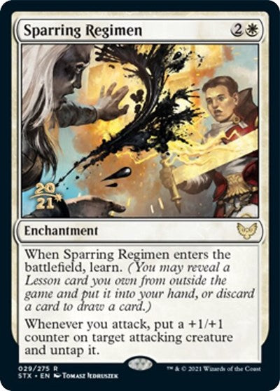 Sparring Regimen [Strixhaven: School of Mages Prerelease Promos] | Shuffle n Cut Hobbies & Games