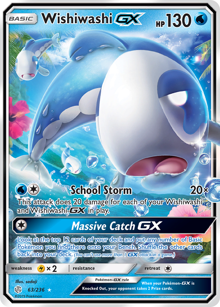 Wishiwashi GX (63/236) [Sun & Moon: Cosmic Eclipse] | Shuffle n Cut Hobbies & Games