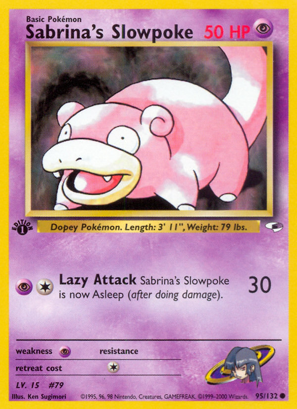 Sabrina's Slowpoke (95/132) [Gym Heroes 1st Edition] | Shuffle n Cut Hobbies & Games