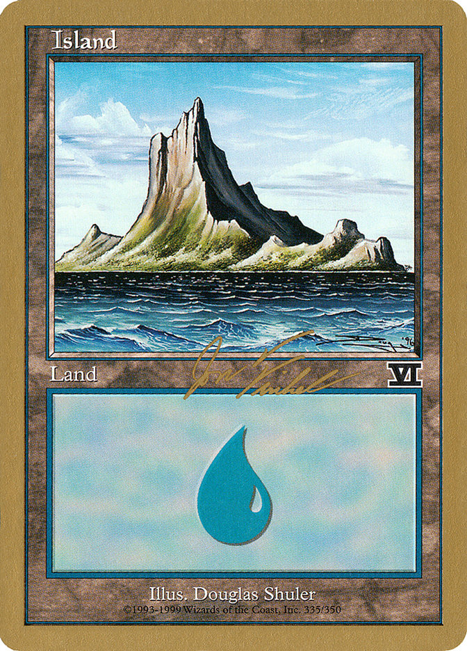 Island (jf335) (Jon Finkel) [World Championship Decks 2000] | Shuffle n Cut Hobbies & Games