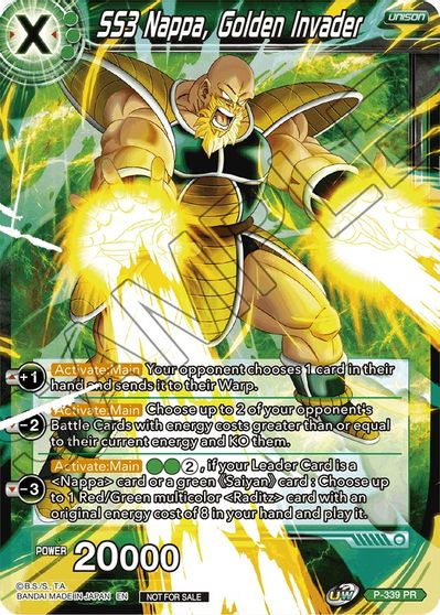 SS3 Nappa, Golden Invader (P-339) [Saiyan Showdown Prerelease Promos] | Shuffle n Cut Hobbies & Games