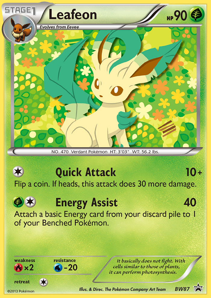 Leafeon (BW87) [Black & White: Black Star Promos] | Shuffle n Cut Hobbies & Games