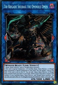 Tri-Brigade Shuraig the Ominous Omen [PHRA-EN048] Secret Rare | Shuffle n Cut Hobbies & Games