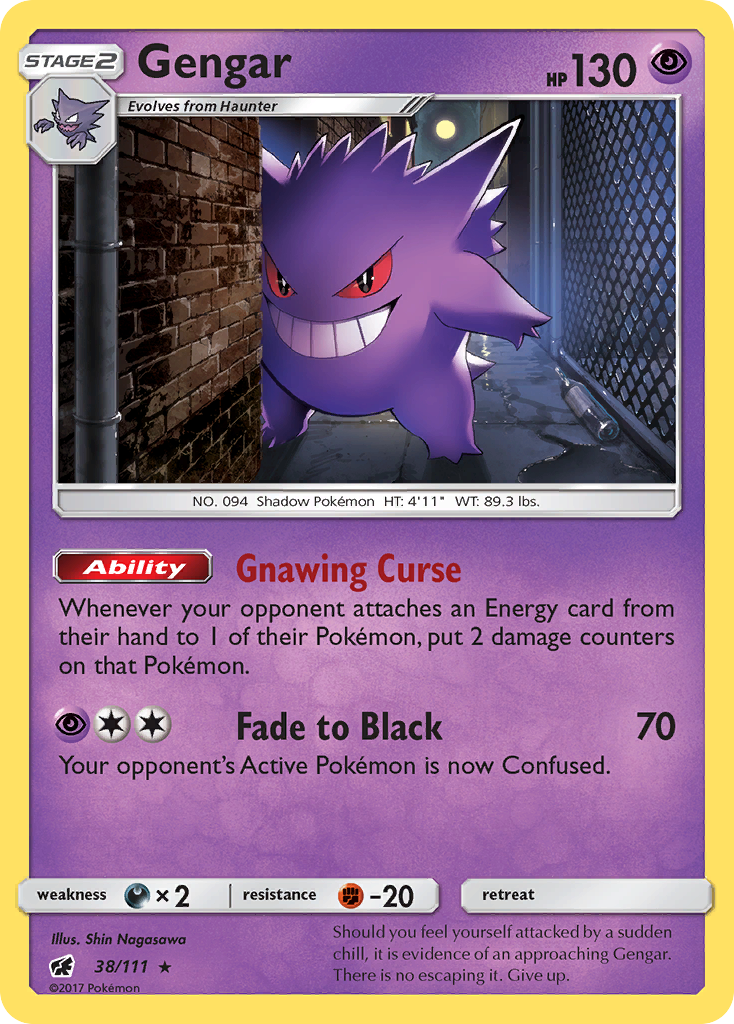 Gengar (38/111) [Sun & Moon: Crimson Invasion] | Shuffle n Cut Hobbies & Games