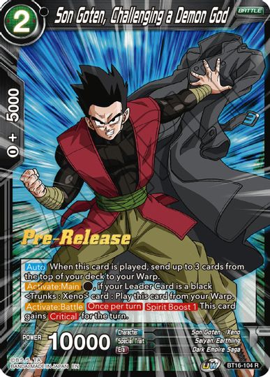 Son Goten, Challenging a Demon God (BT16-104) [Realm of the Gods Prerelease Promos] | Shuffle n Cut Hobbies & Games