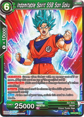 Indomitable Spirit SSB Son Goku [BT3-059] | Shuffle n Cut Hobbies & Games