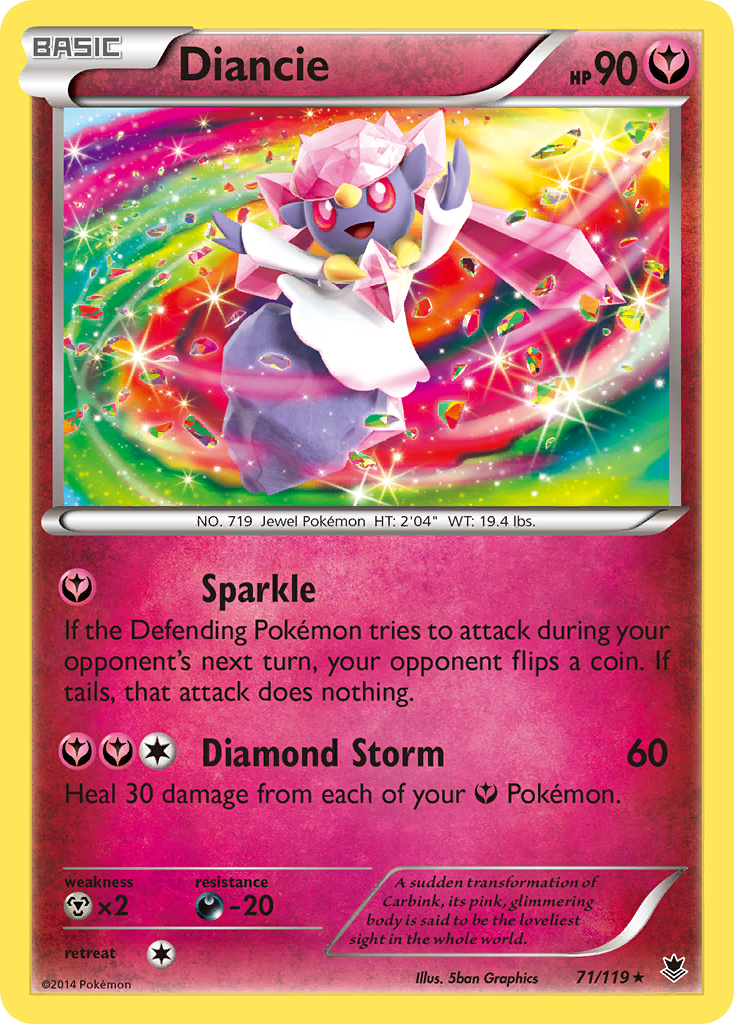 Diancie (71/119) [XY: Phantom Forces] | Shuffle n Cut Hobbies & Games