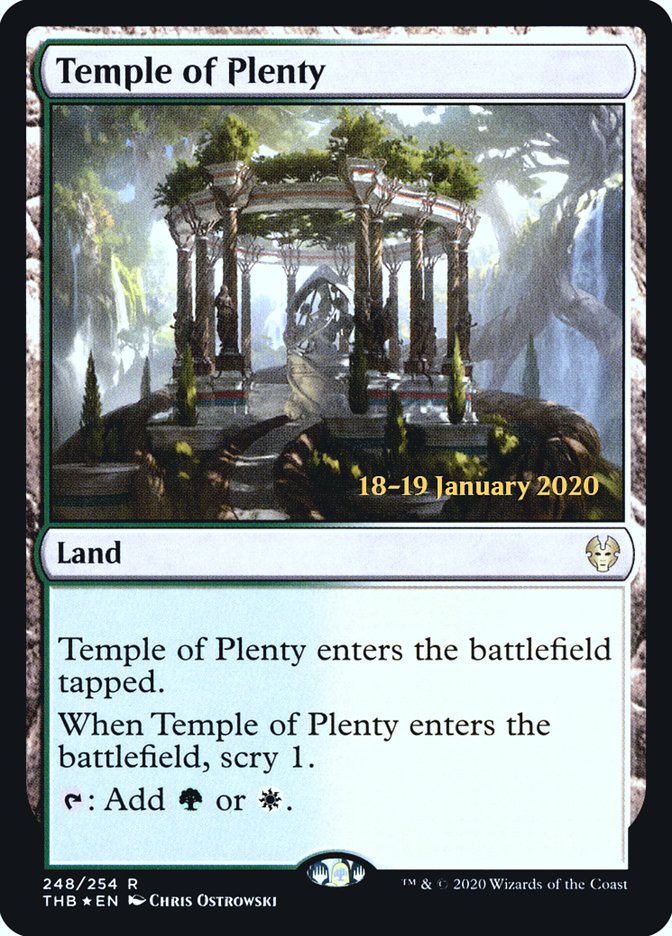 Temple of Plenty [Theros Beyond Death Prerelease Promos] | Shuffle n Cut Hobbies & Games